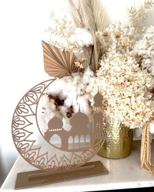 Acrylic Crescent Mosque Moon Freestanding - Luxe Decor by Lisa