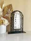 Arched Acrylic Wudu Chart - Luxe Decor by Lisa
