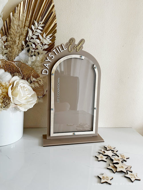 Arched Ramadan Dropbox Countdown Till Eid Jar Freestanding - Luxe Decor by Lisa