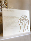 Ayat Al Kursi Prayer Hands Plywood Sign - Luxe Decor by Lisa