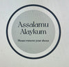 Bordered Circle Assalamu Alaykum Door Sign - Luxe Decor by Lisa