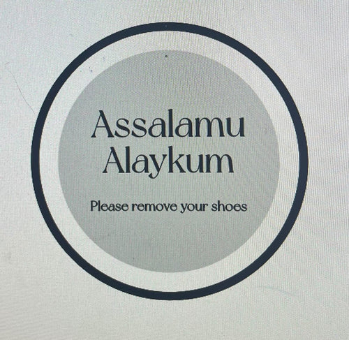 Bordered Circle Assalamu Alaykum Door Sign - Luxe Decor by Lisa