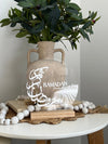 Clear Ramadan Mubarak Circle - Timber base - Luxe Decor by Lisa