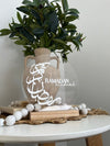 Clear Ramadan Mubarak Circle - Timber base - Luxe Decor by Lisa
