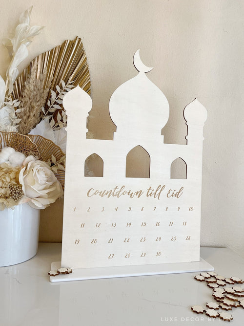 Countdown Till Eid Mosque Design Freestanding - Luxe Decor by Lisa