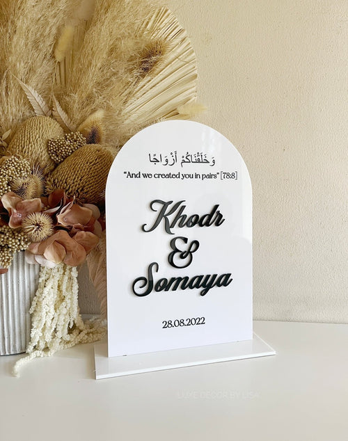 Couples Custom Arch Freestanding - Luxe Decor by Lisa