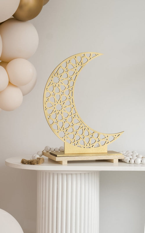 Crescent Moon + Star Freestanding Style 2 - Luxe Decor by Lisa