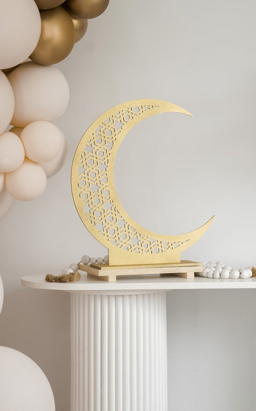 Crescent Moon + Star Freestanding Style 3 - Luxe Decor by Lisa