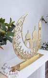 Crescent Mosque Moon Freestanding Wooden - Luxe Decor by Lisa