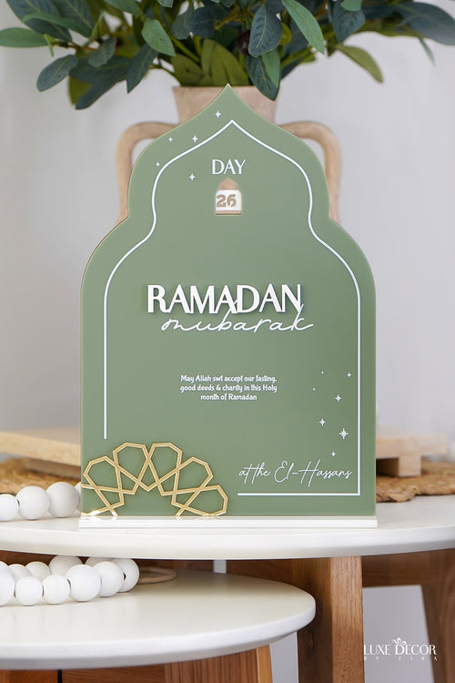 Dome Spinning Countdown Till Eid Ramadan Decor - Geometric - Luxe Decor by Lisa