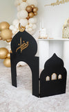 Freestanding Wooden Masjid Style 3 - Large (black) - Luxe Decor by Lisa