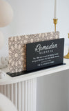 Geometric Ramadan Double Rectangle Plaque - Luxe Decor by Lisa