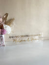 Large Acrylic Freestanding Sign "And we created you in pairs"