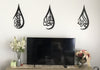 Set of 3 Thikr Tear Drops - SubhanAllah Alhamdulilah AllahuAkbar - Luxe Decor by Lisa