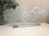 Triple Personalised Hearts Freestanding - Luxe Decor by Lisa