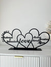 Triple Personalised Hearts Freestanding - Luxe Decor by Lisa