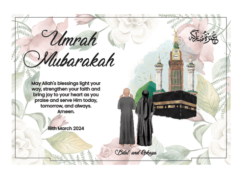 Umrah or Hajj Custom Gift Style 2 - Subtle Florals - Luxe Decor by Lisa